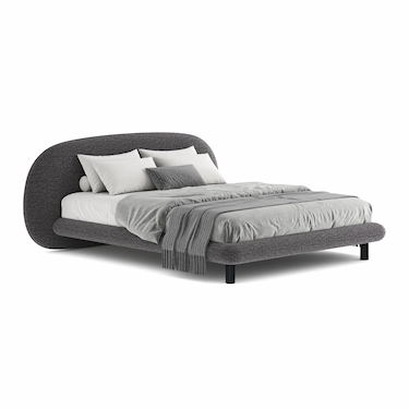 Minimal dizaynlı yataq, taxta baza